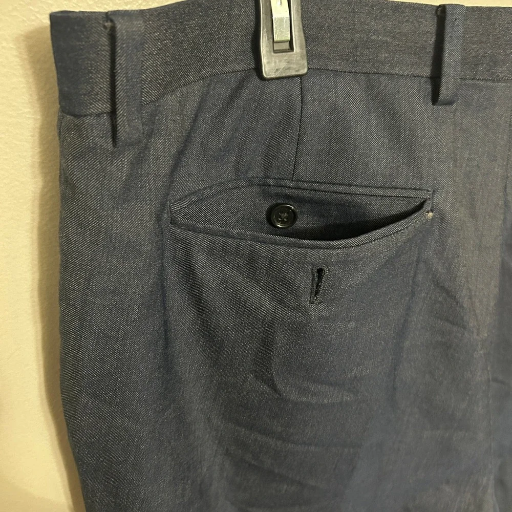 Banana Republic Trousers 38x29 Navy Blue Work Casual Tailored Performance Pants